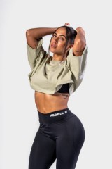 Футболка Nebbia Oversized Cropped Tee JUST FLOW Light Green 431