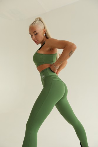 ТОП GREEN TOP WITH CUTOUT ON FRONT