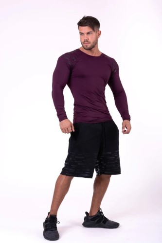 Чоловічий лонгслів Nebbia Hero Compression Shirt 146 Burgundy