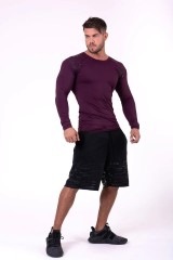Мужской лонгслив Nebbia Hero Compression Shirt 146 Burgundy
