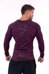 Мужской лонгслив Nebbia Hero Compression Shirt 146 Burgundy