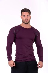 Мужской лонгслив Nebbia Hero Compression Shirt 146 Burgundy