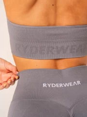 Топ Ryderwear Lift Rib Seamless Halter Sports Bra - Charcoal