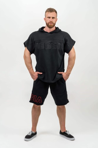 Безрукавка Nebbia Hooded T-shirt Gym Rag top CHAMPION Black 706