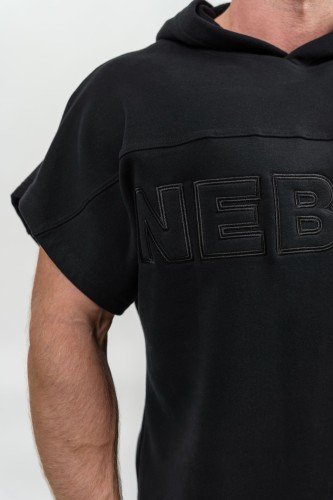 Безрукавка Nebbia Hooded T-shirt Gym Rag top CHAMPION Black 706