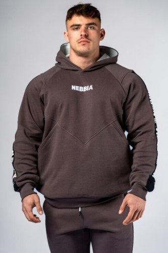 Худи мужская Nebbia Training Hoodie HERO Brown 300