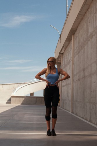 Майка Sporty Slim Fit Crop Tank Top 422 Light Blue