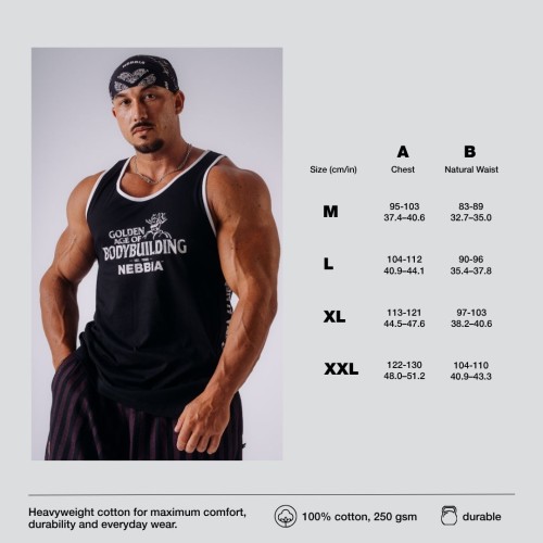 Майка NEBBIA x Olympia Muscle Back Stringer Black 948
