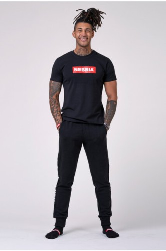 СПОРТИВНА ФУТБОЛКА NEBBIA MEN'S T-SHIRT BLACK 593