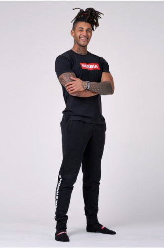 СПОРТИВНА ФУТБОЛКА NEBBIA MEN'S T-SHIRT BLACK 593