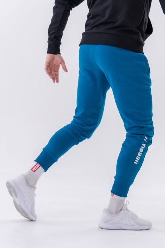 Штани Slim sweatpants with zip pockets “Re-gain” 320 Blue