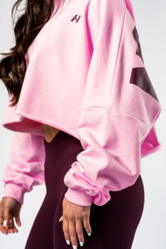 Худі Nebbia Oversized Hoodie OWN YOUR POWER Pink 433