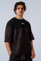 Футболка Nebbia Oversized Tee POWER Dark Brown Camo 898