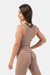 МАЙКА ORGANIC COTTON RIBBED TANK TOP BROWN 414