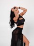 Спідниця довга сітчаста Fitzona Black Mesh Skirt Dessert 4279899B
