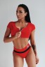 Купальные трусики RED SWIMSUIT PANTS WITH WHITE DETAIL
