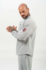 Кофта Nebbia Oversized Crew neck Sweatshirt SIGNATURE Light Grey 703