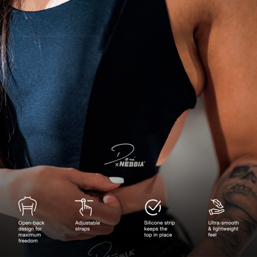 Топ Deni x NEBBIA Sports Crop Tank Black 309