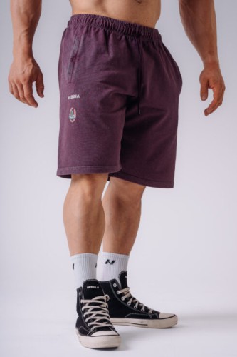 Шорти NEBBIA x Olympia Relaxed Sweat Shorts Bordo 950