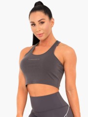 Майка для спорта Ryderwear Cropped Racer Back Charcoal