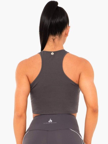 Майка для спорту Ryderwear Cropped Racer Back Charcoal