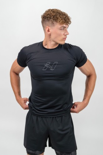 Футболка Nebbia Workout Compression T-shirt Endurance Black 346