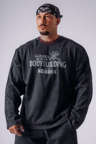 Лонгслів чоловічий NEBBIA x Olympia Long Sleeve T-Shirt Black 952