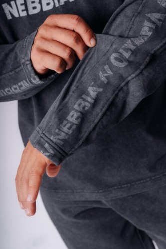 Лонгслів чоловічий NEBBIA x Olympia Long Sleeve T-Shirt Black 952