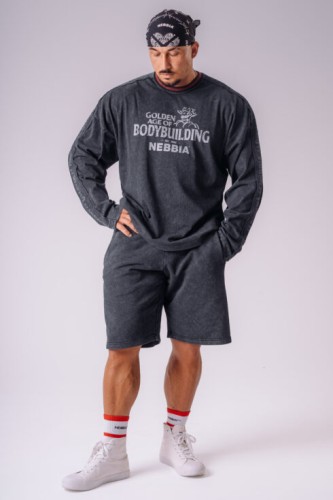 Лонгслів чоловічий NEBBIA x Olympia Long Sleeve T-Shirt Black 952