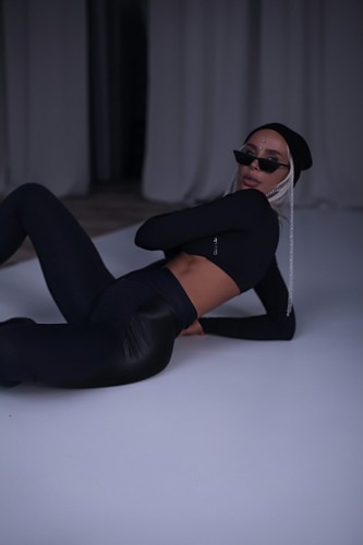 Легінси Fitzona Black Legging With Shiny Black on the Back