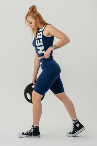 Велосипедки Nebbia High waisted biker shorts 10'' GYM THERAPY Dark Blue 628