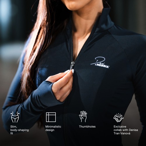 Олімпійка Deni x NEBBIA Fitness Zip Tracktop Black 314