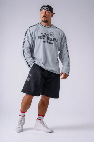 Лонгслив чоловічий NEBBIA x Olympia Long Sleeve T-Shirt Light Grey 952