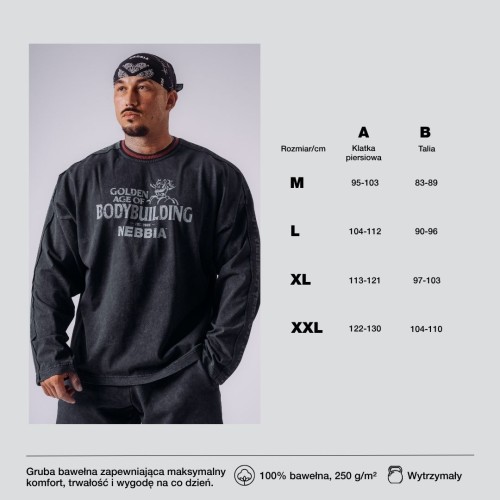 Лонгслив чоловічий NEBBIA x Olympia Long Sleeve T-Shirt Light Grey 952