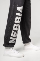 Штаны Nebbia Washed-off Gym Sweatpants Baggy Style GYM BRO Black 373