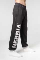 Штаны Nebbia Washed-off Gym Sweatpants Baggy Style GYM BRO Black 373
