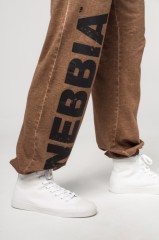 Штаны Nebbia Washed-off Gym Sweatpants Baggy Style GYM BRO Light Brown 373