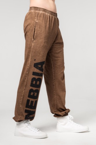 Штани Nebbia Washed-off Gym Sweatpants Baggy Style GYM BRO Light Brown 373