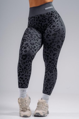 Леггинсы Nebbia Push-Up Compression Leopard Leggings PRIMAL Black Leopard 849