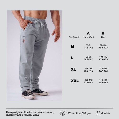 Штани NEBBIA x Olympia Classic Sweatpants Light Grey 955