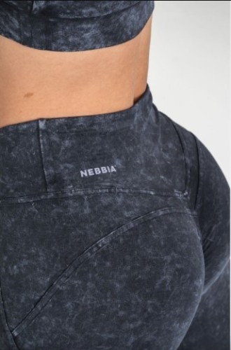Леггинсы Nebbia Washed High Waisted Leggings GYM WARRIOR Black 776