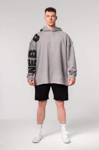 Худи Nebbia Washed-off Oversized Pullover Hoodie NO BS Light Grey 371