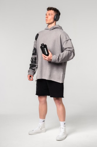 Худи Nebbia Washed-off Oversized Pullover Hoodie NO BS Light Grey 371