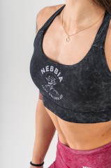Топ Nebbia Washed Medium-Support Sports Bra GOLDEN AGE Black 778