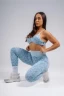 Леггинсы Nebbia Push-Up Compression Leopard Leggings PRIMAL Blue Leopard 849