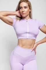 ТОП LILAC TOP WITH SLEEVES AND ZIPER IN FRONT