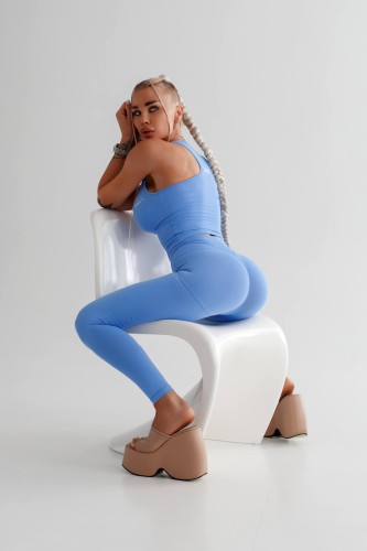 Леггинсы Active High Waist Smart Pocket Leggings 402 Light Blue