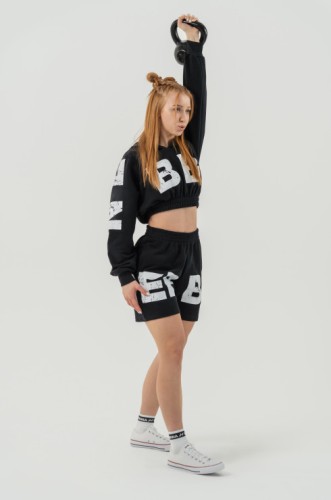 Худи Nebbia Training cropped hoodie Black 619