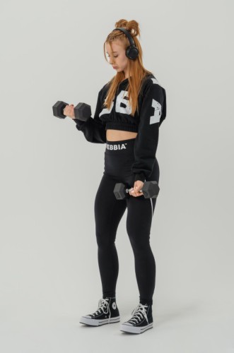 Худи Nebbia Training cropped hoodie Black 619