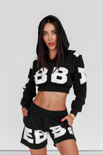 Худи Nebbia Training cropped hoodie Black 619